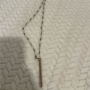 Chic Gold and Cream Pendant Necklace